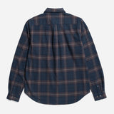 Osvald Organic Flannel Check Shirt - Wine Red