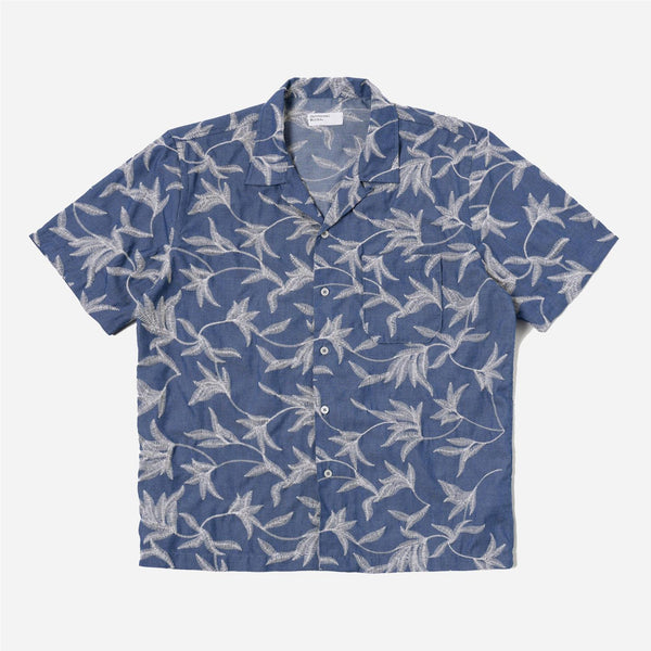 Road Shirt - Indigo Summer Jungle Cotton