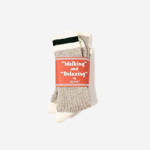 Rag Socks 2 Pack - Oatmeal/Green