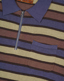 Lifted Stripe Half Zip Shirt - Blue