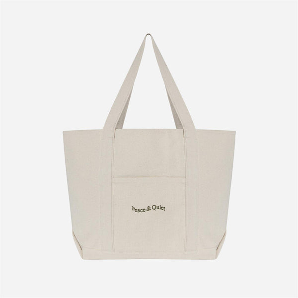 Wordmark Boat Tote - Bone