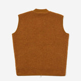 Zip Waistcoat - Mustard Wool Fleece