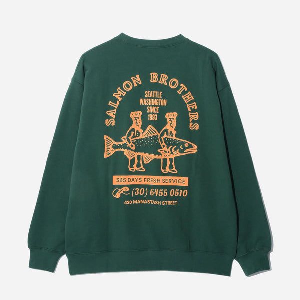 CiTee Sweat Salmon - Dark Green