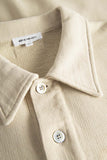 Fraser Relaxed Organic Loopback LS Polo - Oatmeal