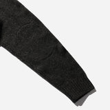 Cardigan Elbow Patch 7G - Charcoal