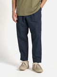 Pleated Track Pant - Navy Recycled Polytech