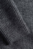 Roald Wool Cotton Rib Sweater - Dark Grey Melange