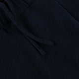 Pleated Twill Pants - Charcoal Blue