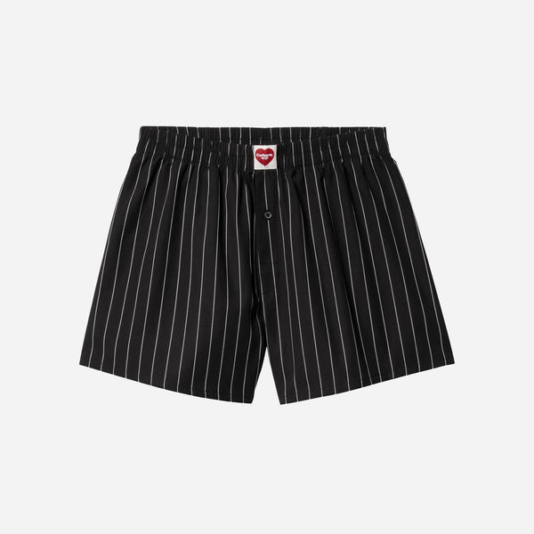 Cotton Boxer Seaton Stripe - Black/Wax