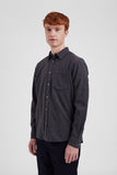 Osvald Organic Flannel Shirt - Charcoal Melange