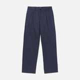 Twill Double-Pleat Pant - Navy