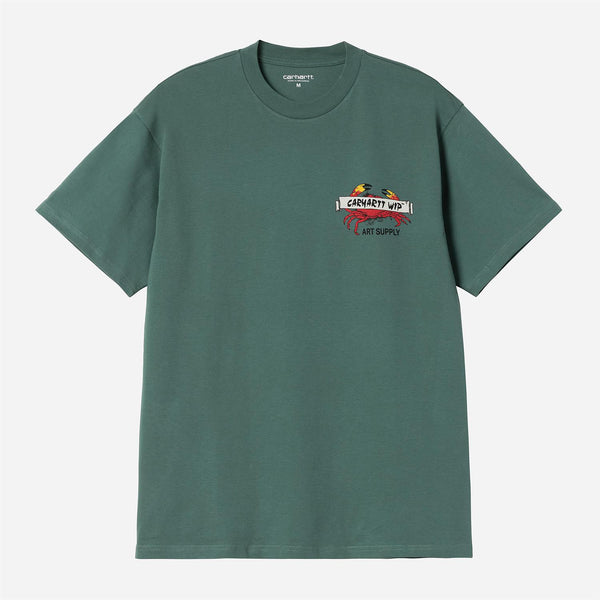 S/S Crab Paint T-Shirt - Silver Pine