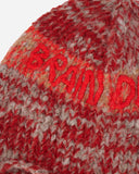 Alpaca Knit Ear Flap Beanie - Red Multi