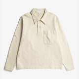 Fraser Relaxed Organic Loopback LS Polo - Oatmeal