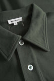 Fraser Relaxed Organic Loopback LS Polo - Black Olive