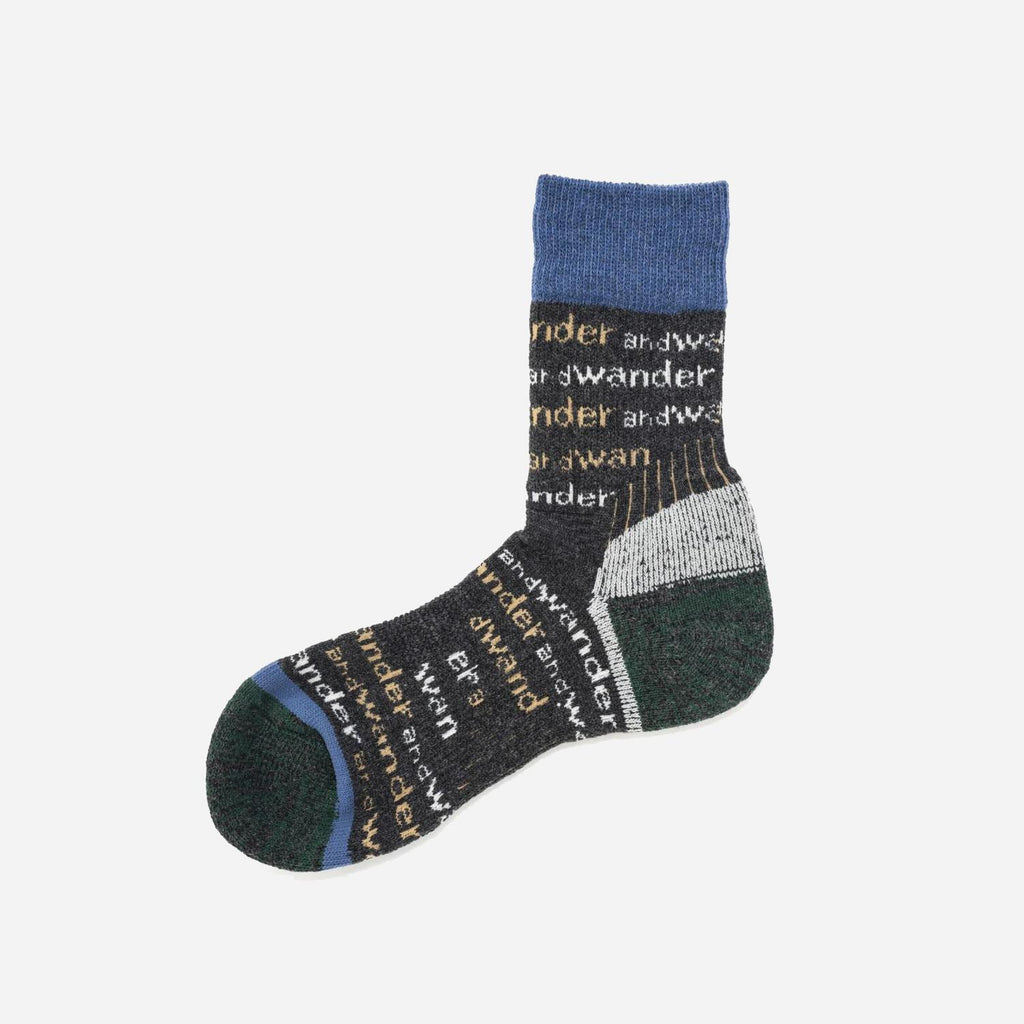 and wander wool socks - charcoal