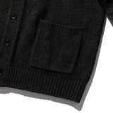 Cardigan Elbow Patch 7G - Charcoal