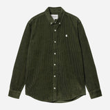 L/S Madison Cord Shirt - Tarragon/Wax