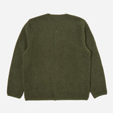 Cardigan - Olive Wool Fleece