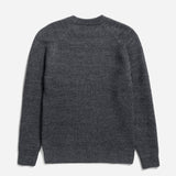 Roald Wool Cotton Rib Sweater - Dark Grey Melange