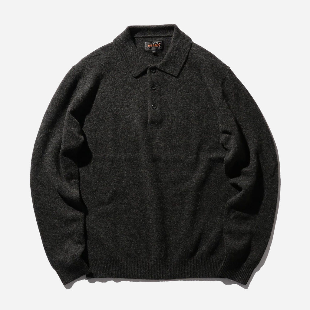 Knit Polo 9G - Charcoal