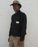 Waffle Button Front Shirt - Washed Black