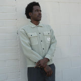 Waffle Button Front Shirt - Stone