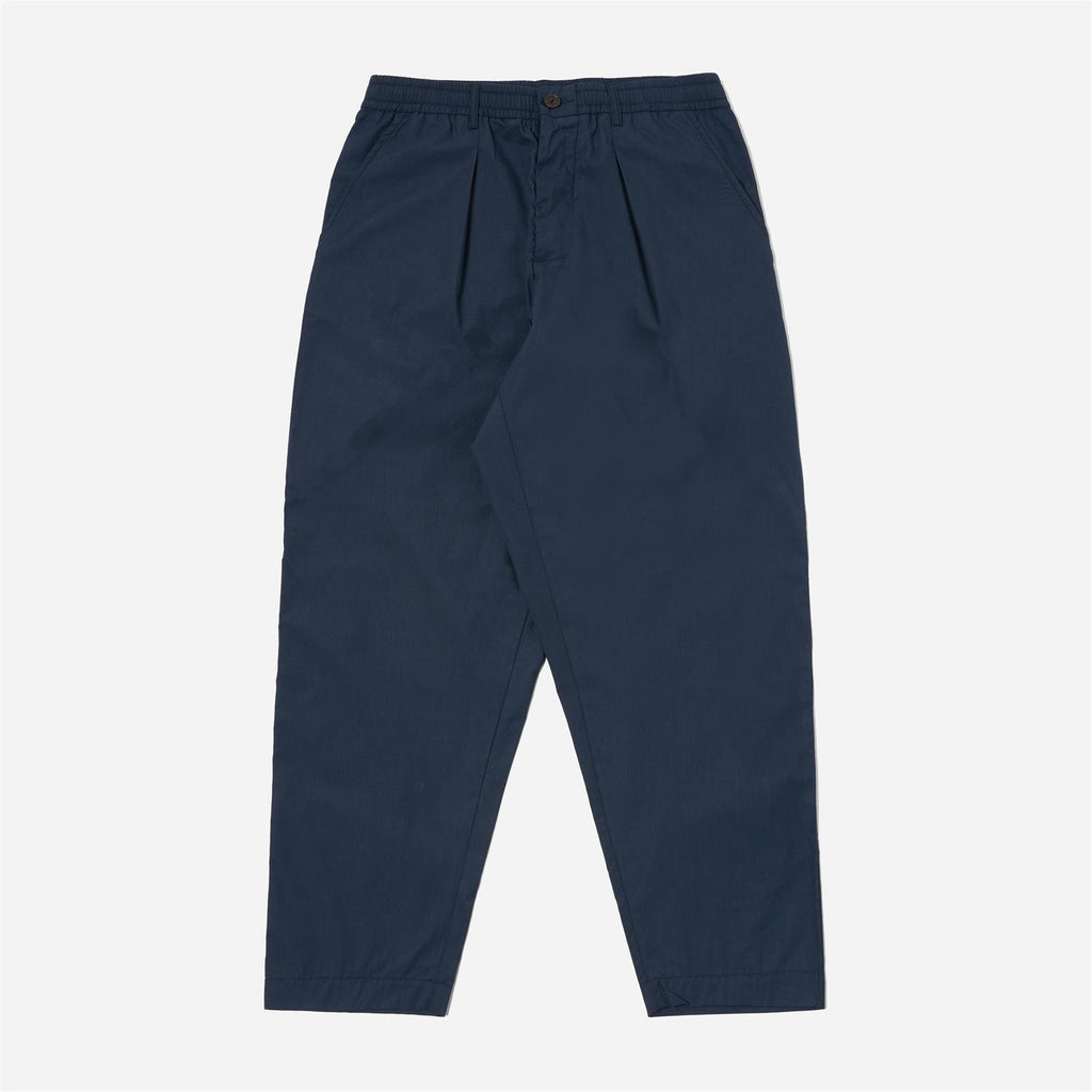 Pleated Track Pant - Navy Recycled Polytech