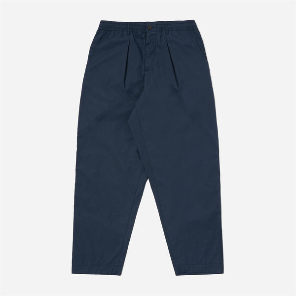 Pleated Track Pant - Navy Recycled Polytech