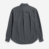 Osvald Organic Flannel Shirt - Charcoal Melange