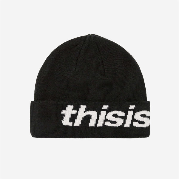 HSP-Logo Big Cuff Beanie - Black