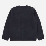 Cardigan - Navy Wool Fleece