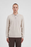 Norse Standard Merino Lambswool Polo - Oatmeal