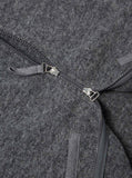 Zip Waistcoat -- Grey Marl Wool Fleece