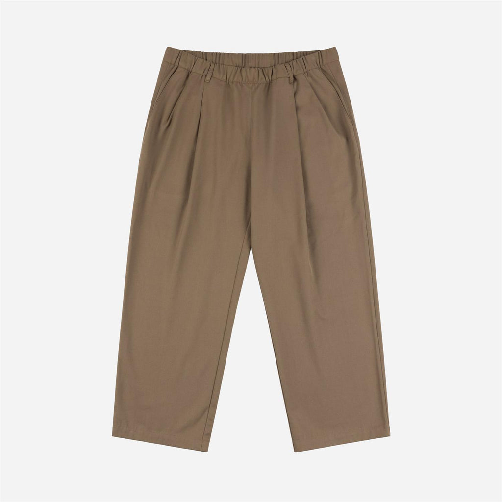 Pleated Twill Pants - Camel