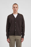 Norse Standard Merino Lambswool Cardigan - Heathland Brown