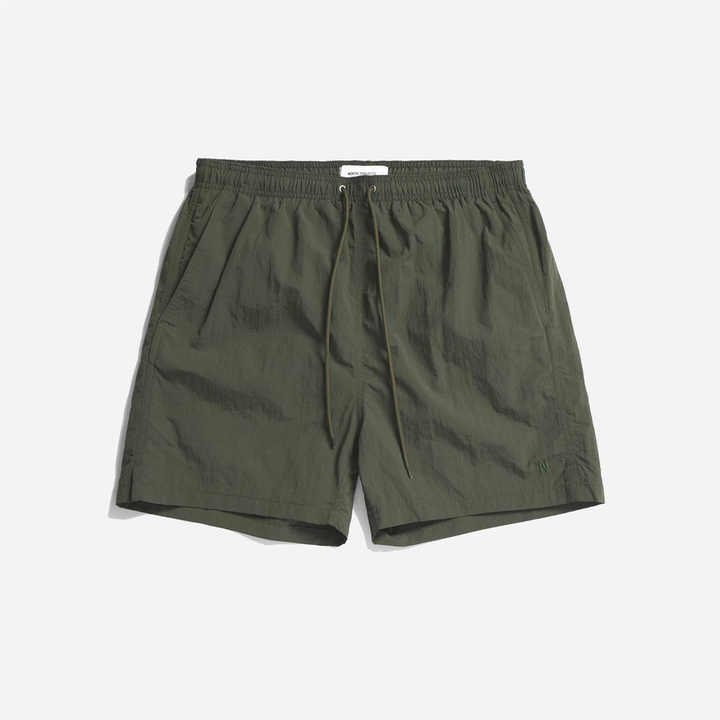 Hauge Recycled Nylon Swimmers - Black Olive