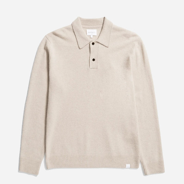 Norse Standard Merino Lambswool Polo - Oatmeal