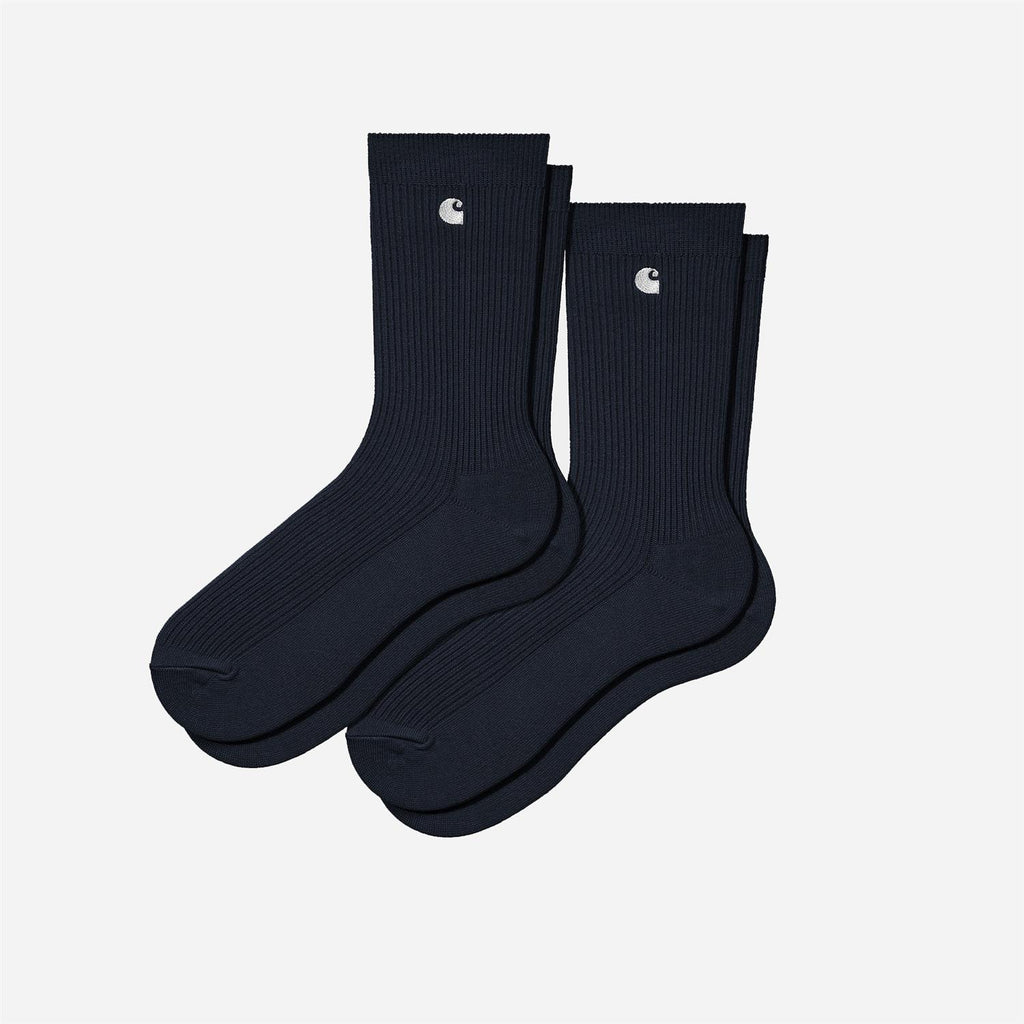 Madison 2 Pack Socks - Dark Navy/White