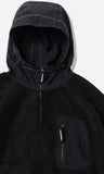 mohair wool knit hoodie - Black