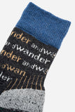 and wander wool socks - charcoal