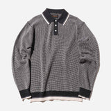 Knit Polo Collar Line - Charcoal