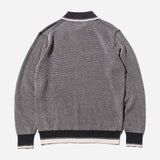 Knit Polo Collar Line - Charcoal