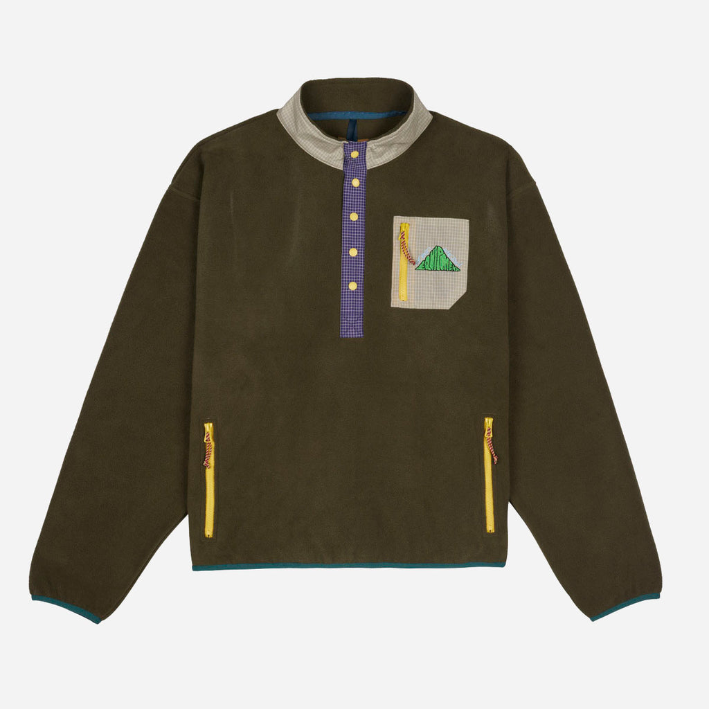 BRAIN DEAD Equipment Pullover Fleece - Olive