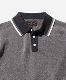 Knit Polo Collar Line - Charcoal