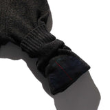 Cardigan Elbow Patch 7G - Charcoal