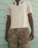 Logo Head Pointelle Polo - Natural