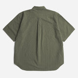 Mo Oversized Stripe SS Shirt - Moss Green