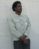 Waffle Button Front Shirt - Stone