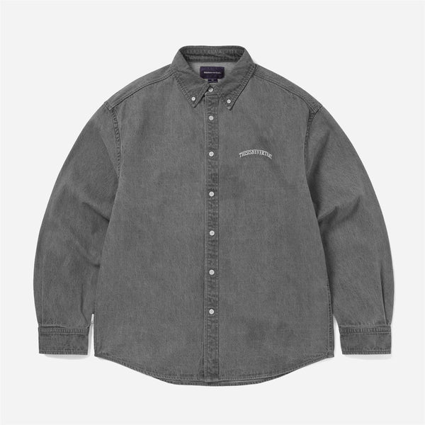 Washed Denim Shirt - Grey